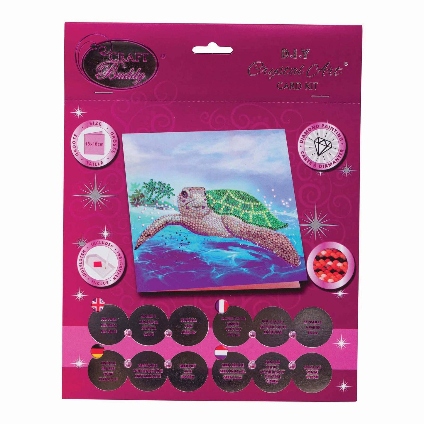Turtle Paradise Crystal Art Card Kit