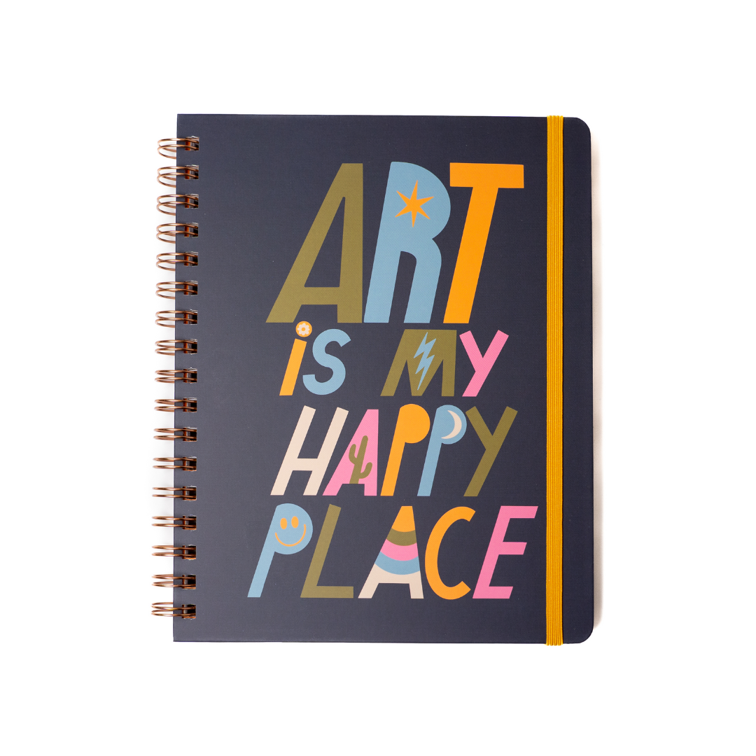 Happy Place Hardcover Spiral Sketchbook