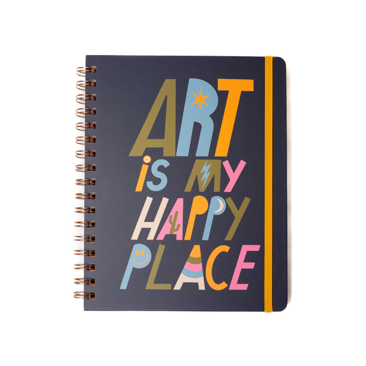 Happy Place Hardcover Spiral Sketchbook