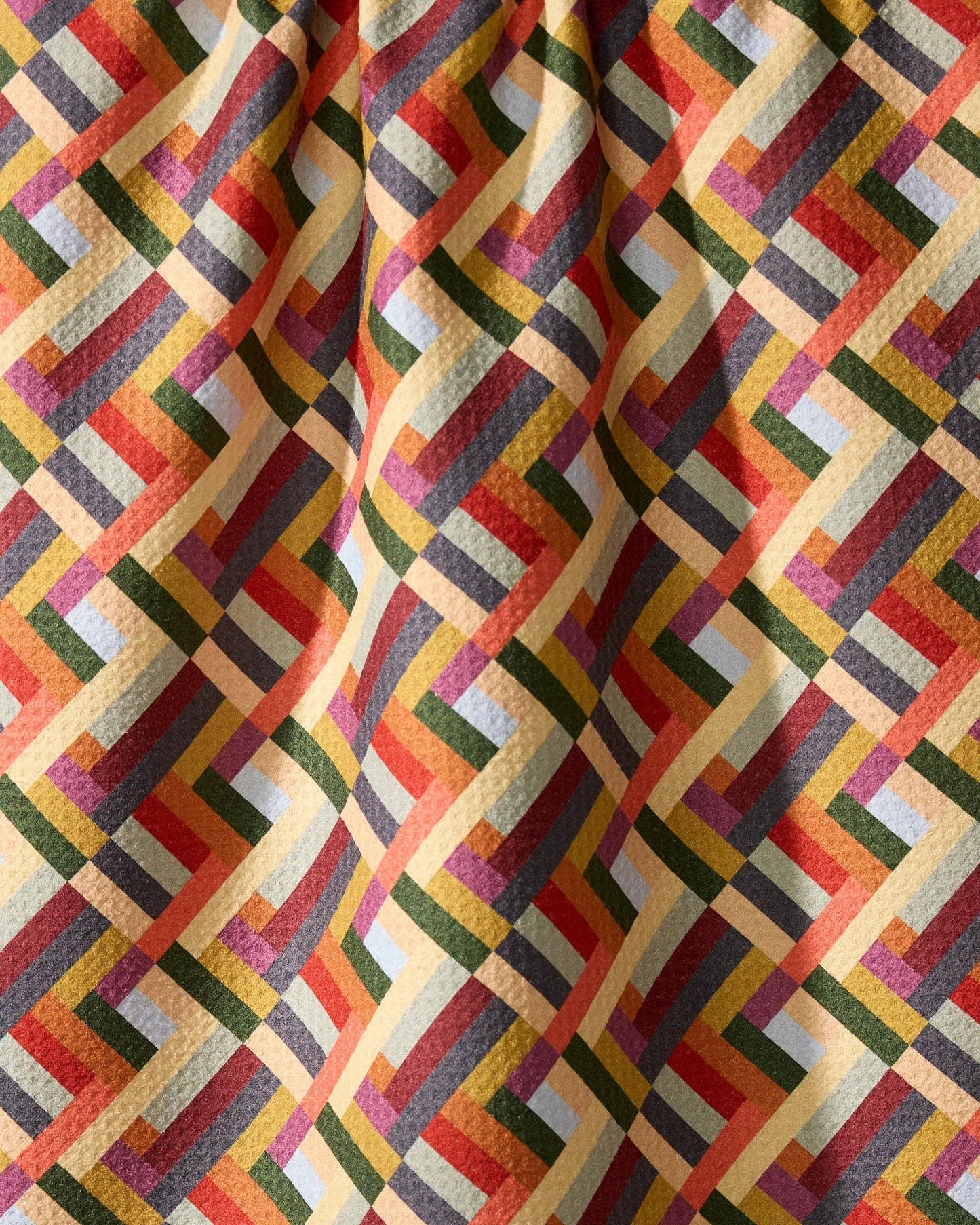 Vivid Cascade Geometry Tea Towel