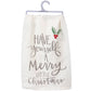 Have Yourself A Merry Christmas Holly Kitchen Towel