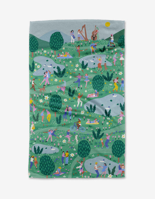 Spring Festival Geometry Tea Towel