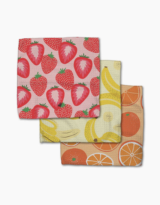 Favorite Fruit Geometry Dishcloth Set