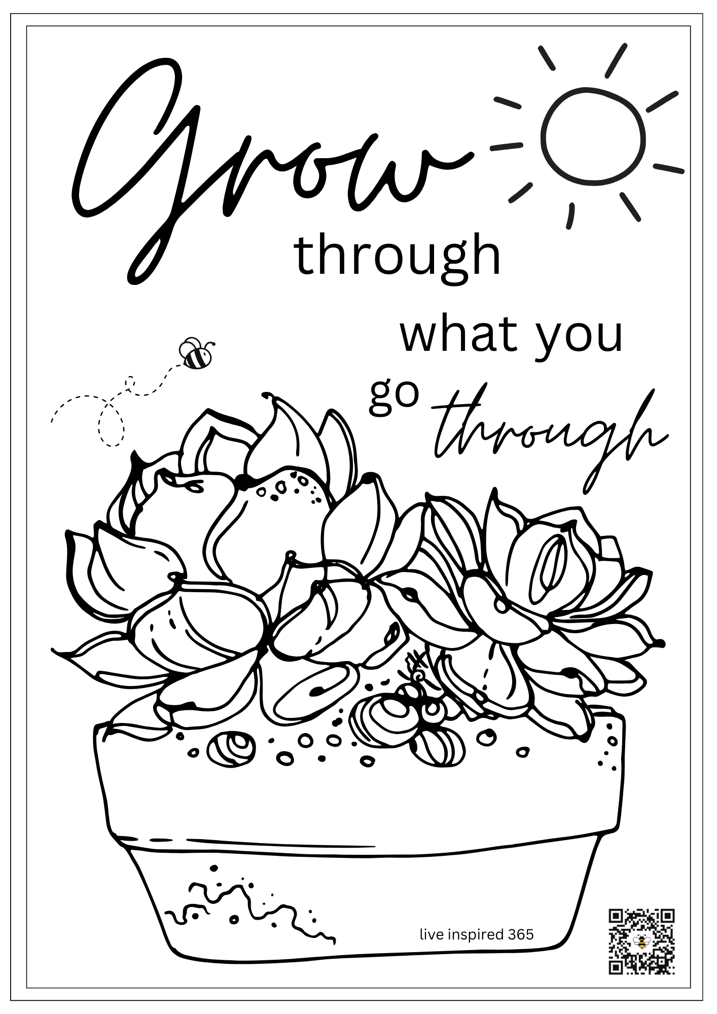 Grow Through-Coloring Page