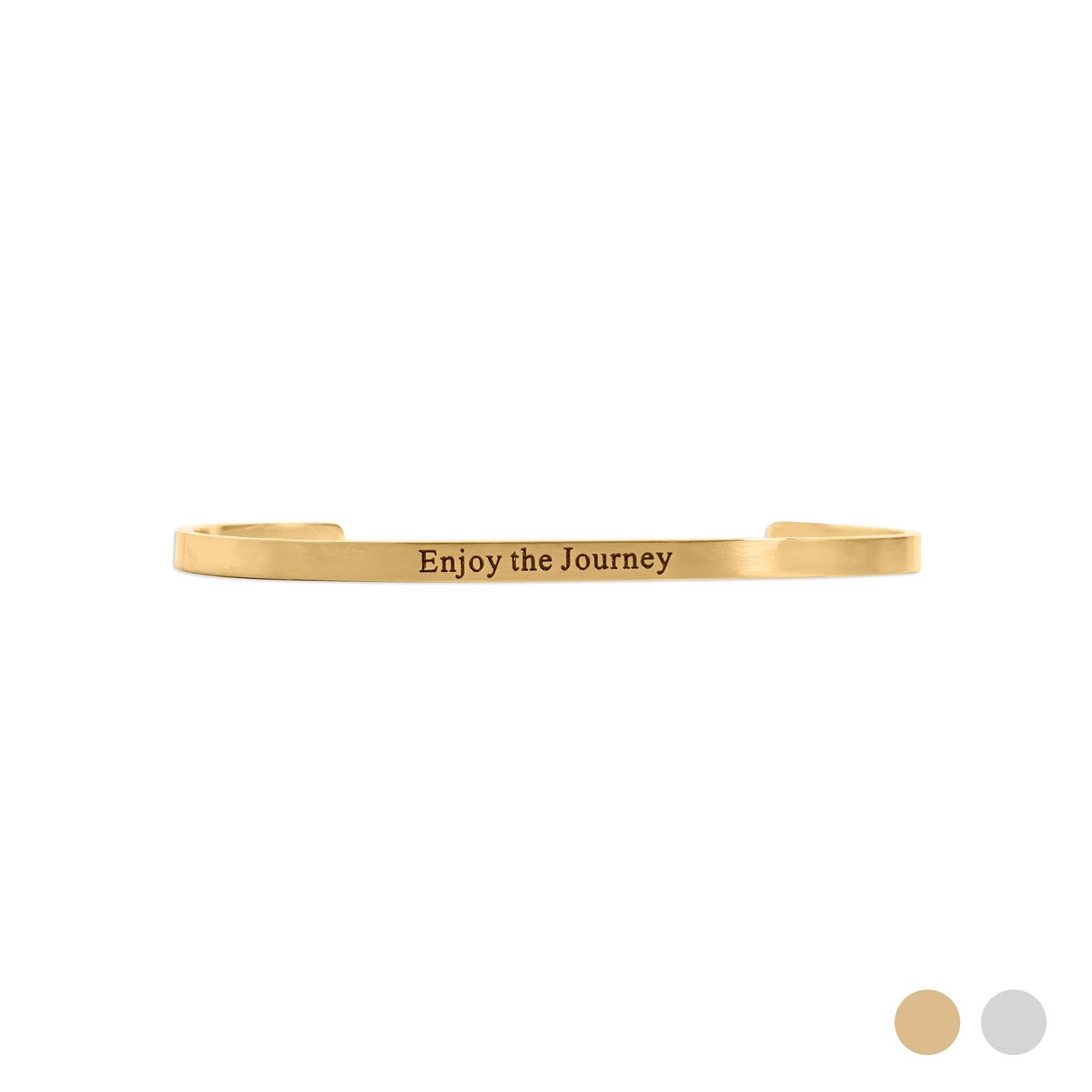 Enjoy the Journey - Engraved Bangle Bracelet