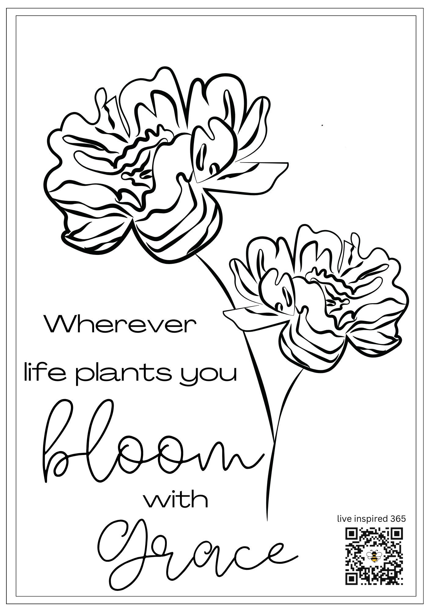 Bloom with Grace-Coloring Page