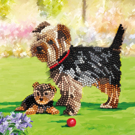 Dogs Crystal Art Card Kit