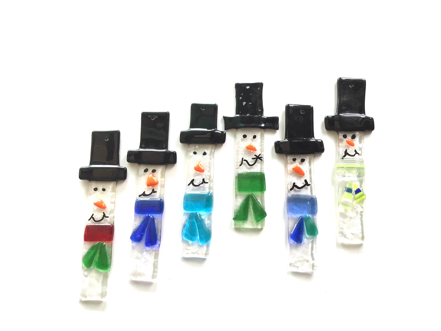 Glass Snowman Ornament