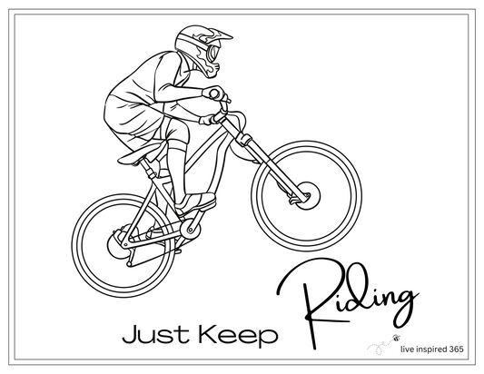 Just Keep Riding2-Coloring Page
