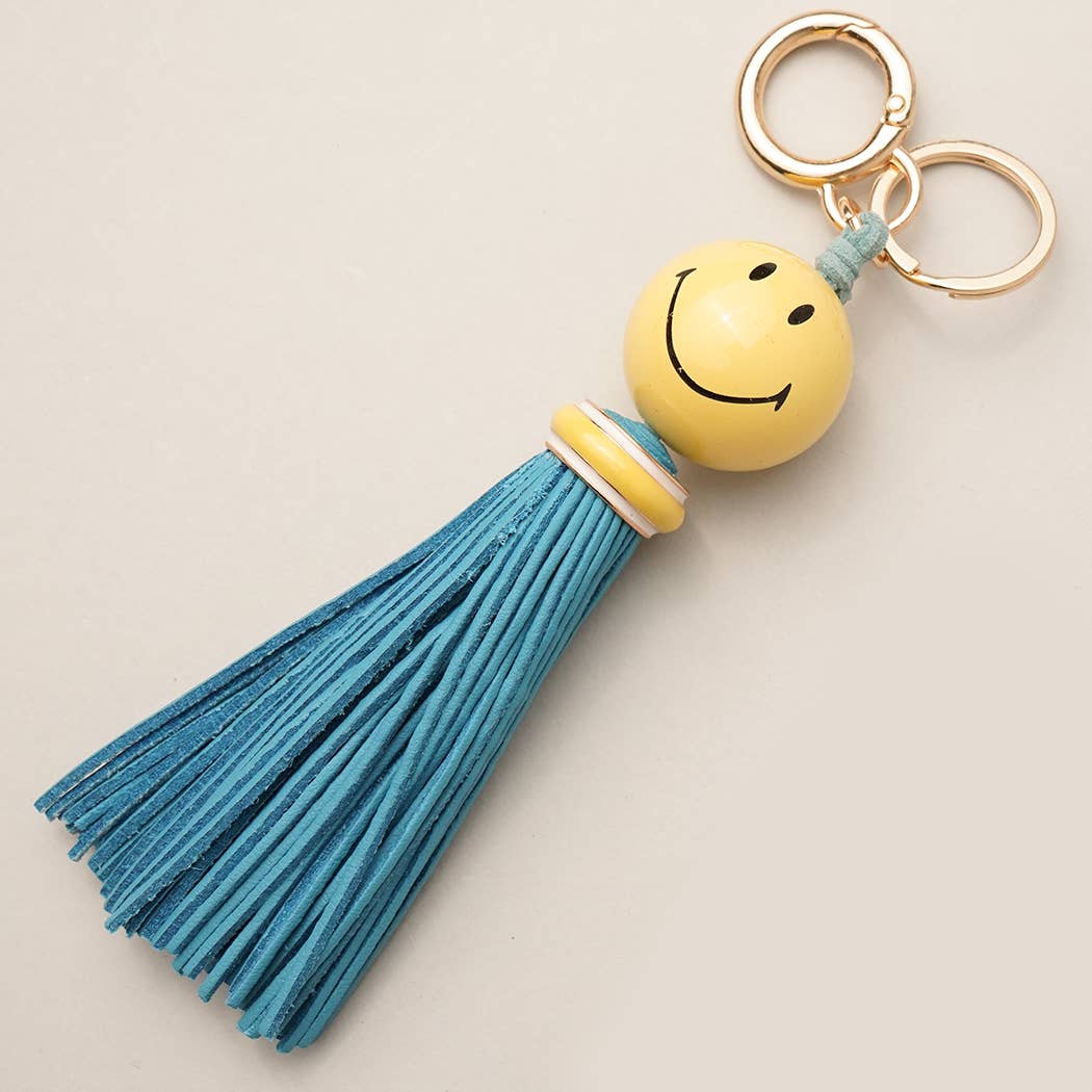 Smiley Face Bag Tassel/Keychain