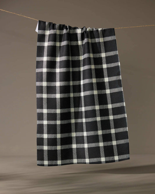 Wicklow Black Geometry Tea Towel