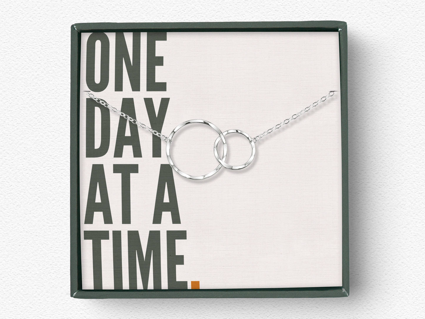 One Day at a Time Necklace featuring 2 Unity Circles