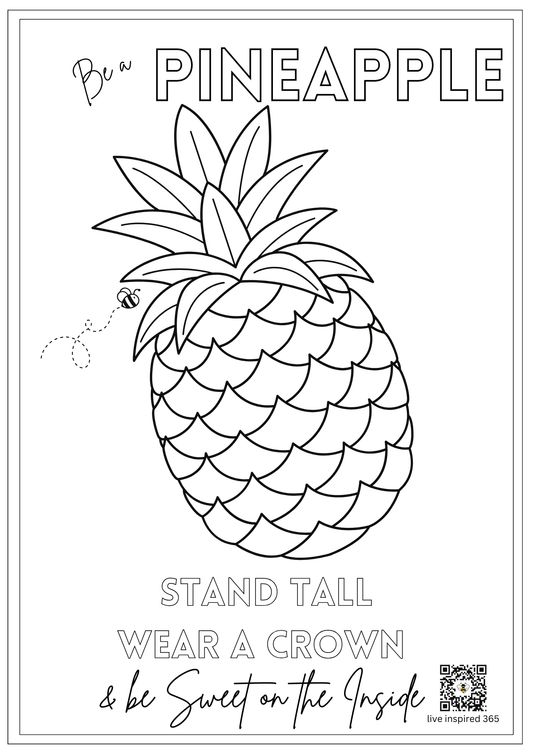 Be a Pineapple-Coloring Page