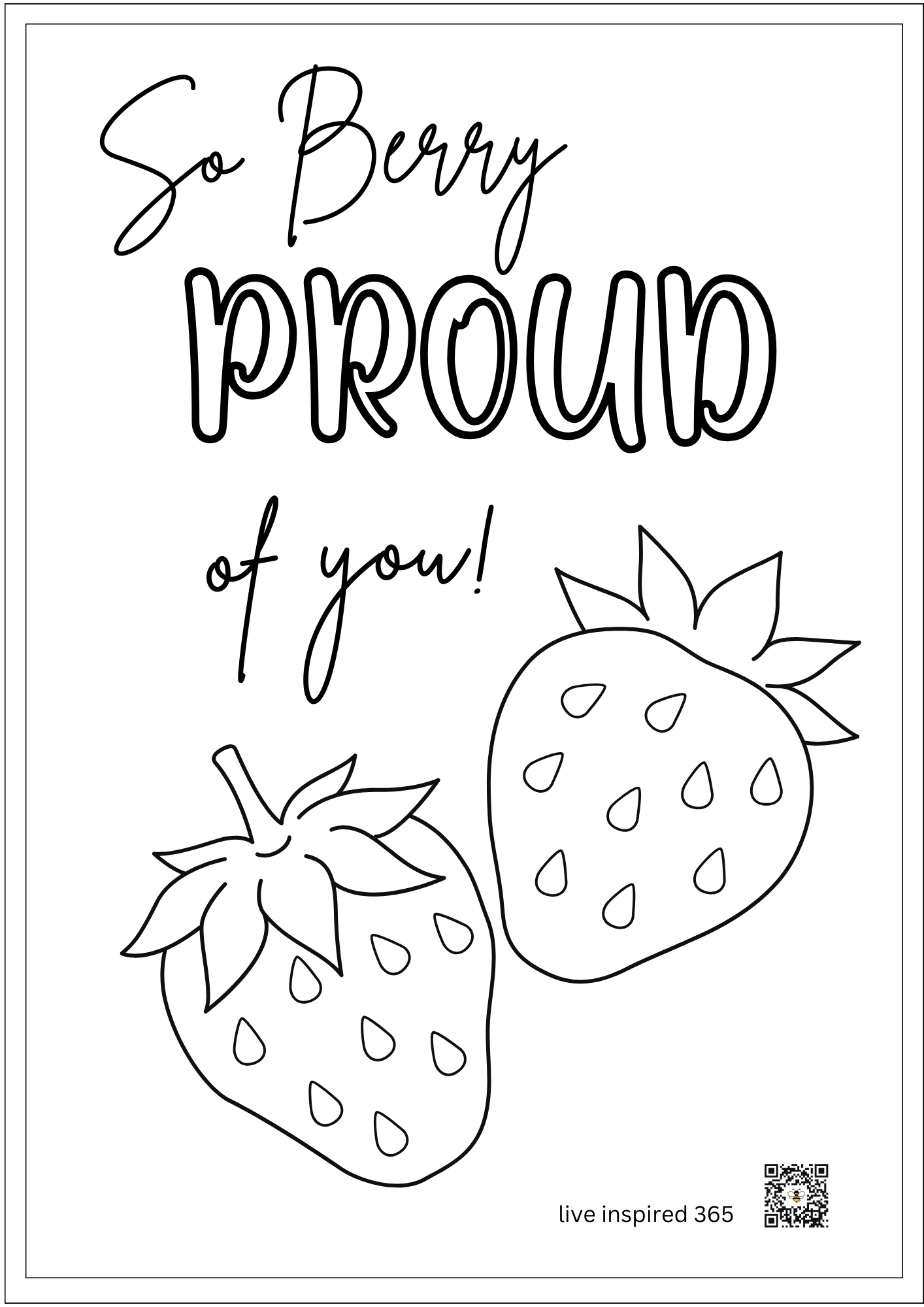 Berry Proud of You-Coloring Page