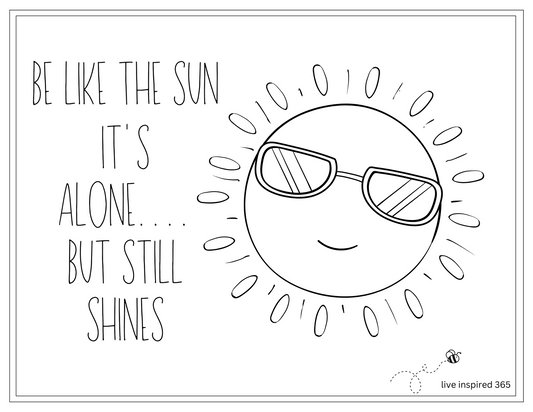 Be Like the Sun-Coloring Page