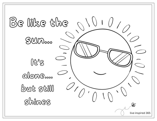 Be Like the Sun2-Coloring Page