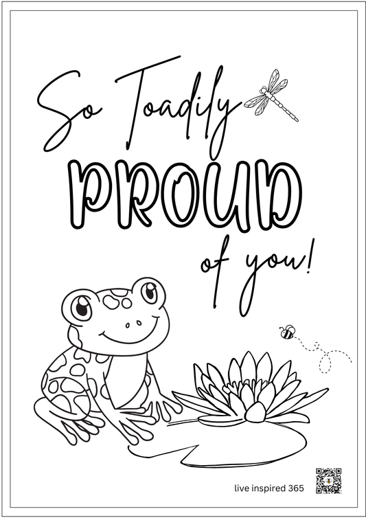 Toadily Proud of You-Coloring Page