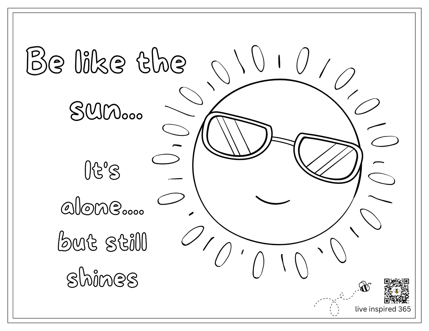 Be Like the Sun2-Coloring Page