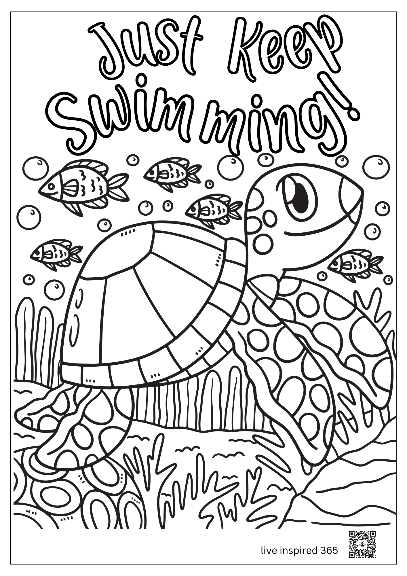 Just Keep Swimming-Coloring Page