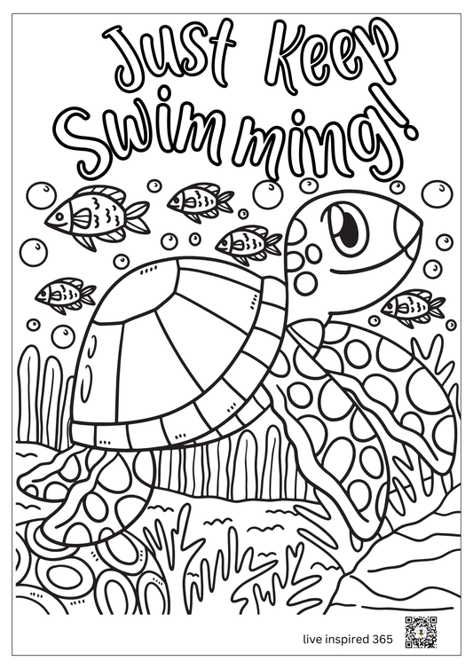 Just Keep Swimming-Coloring Page