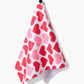 Blushing Hearts Geometry Tea Towel