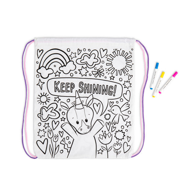 Color Me Drawstring Bag - Unicorn