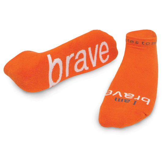 "I am brave" - notes to self socks