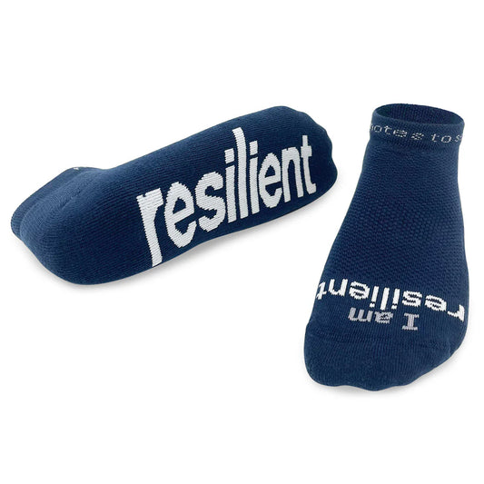 "I am resilient" - notes to self socks