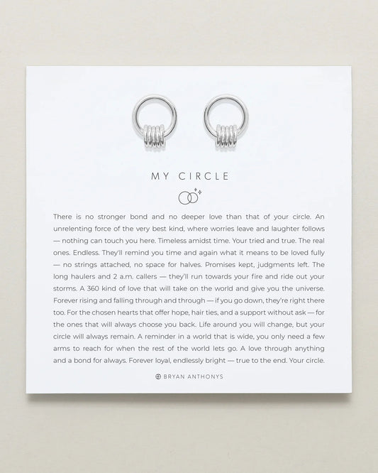 My Circle Dainty Drop Earrings