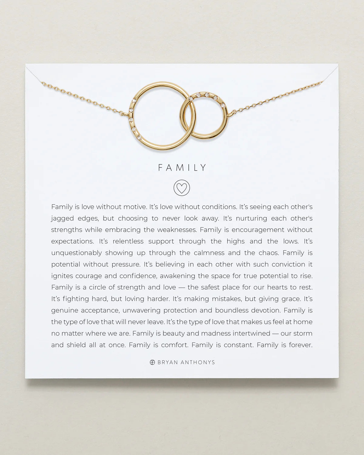 Family Interlocking Circles Necklace