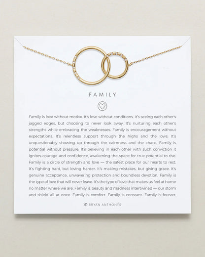 Family Interlocking Circles Necklace