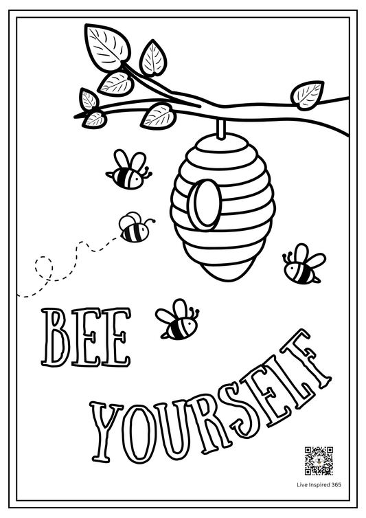 Bee Yourself-Coloring Page