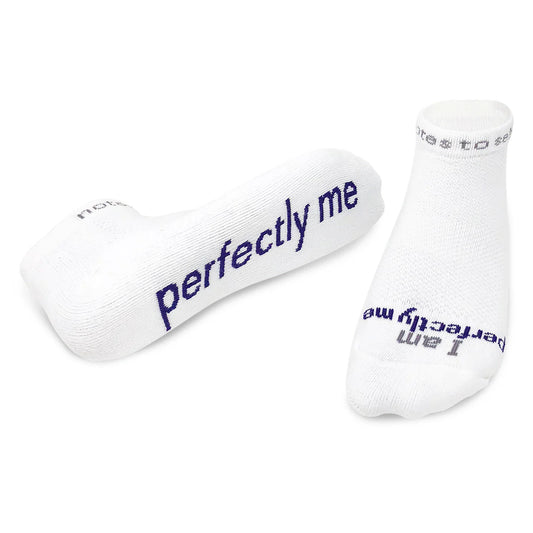 "I am perfectly me" - notes to self socks