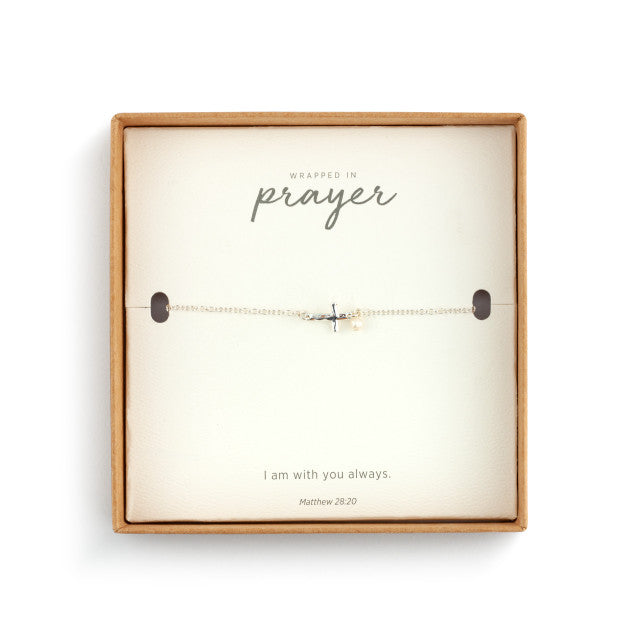 Wrapped in Prayer Dainty Cross Bracelet