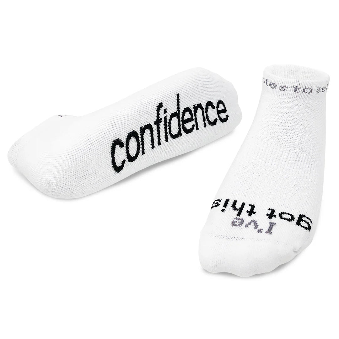"I've got this  - confidence" - notes to self socks