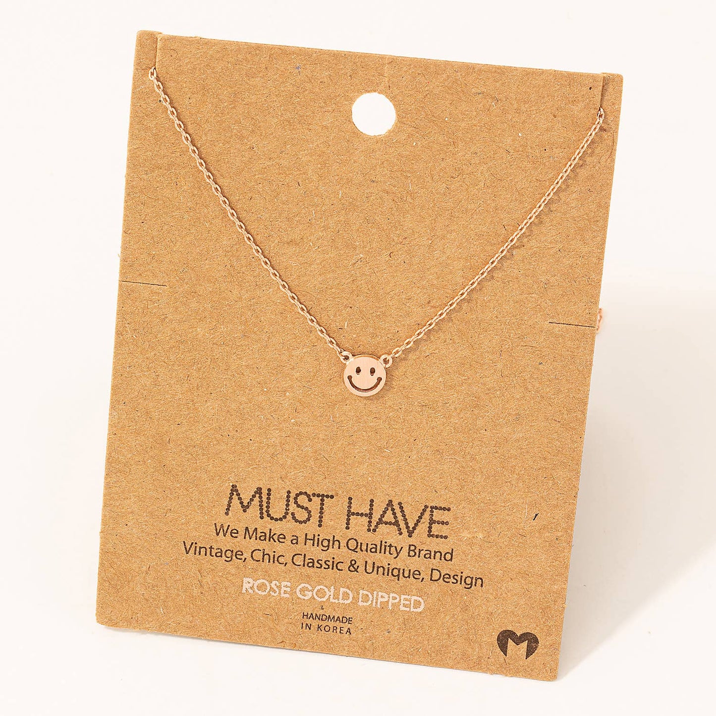 Smiley Face Charm Necklace