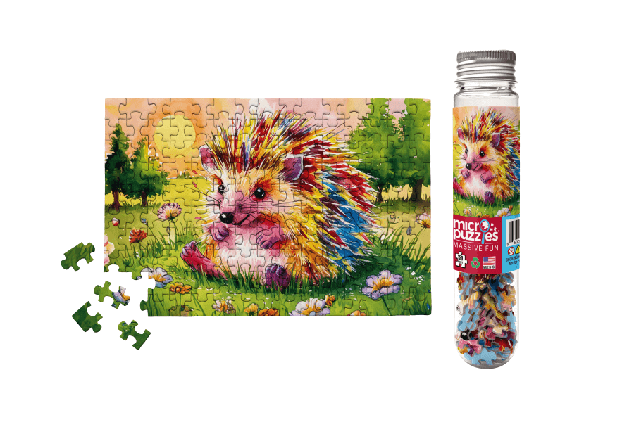Happy Little Hedgehog - woodland forest outdoor gift puzzle