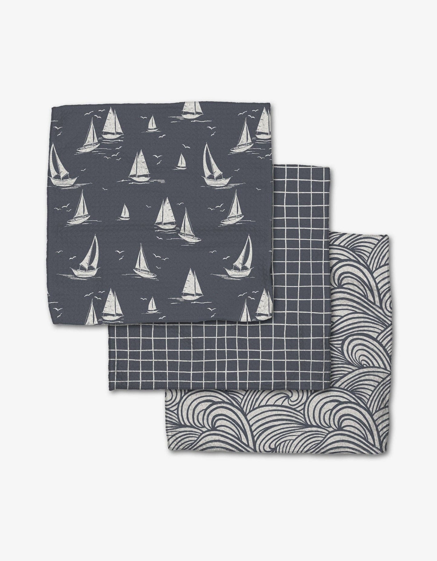 Coastal Day Geometry Dishcloth Set