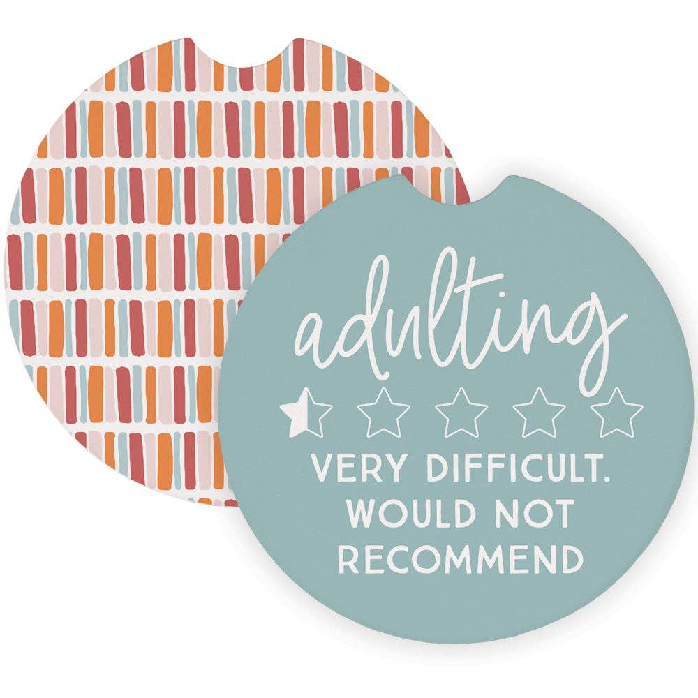 Adulting Stars Stripes - Car Coasters