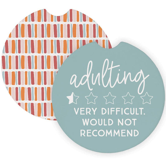 Adulting Stars Stripes - Car Coasters