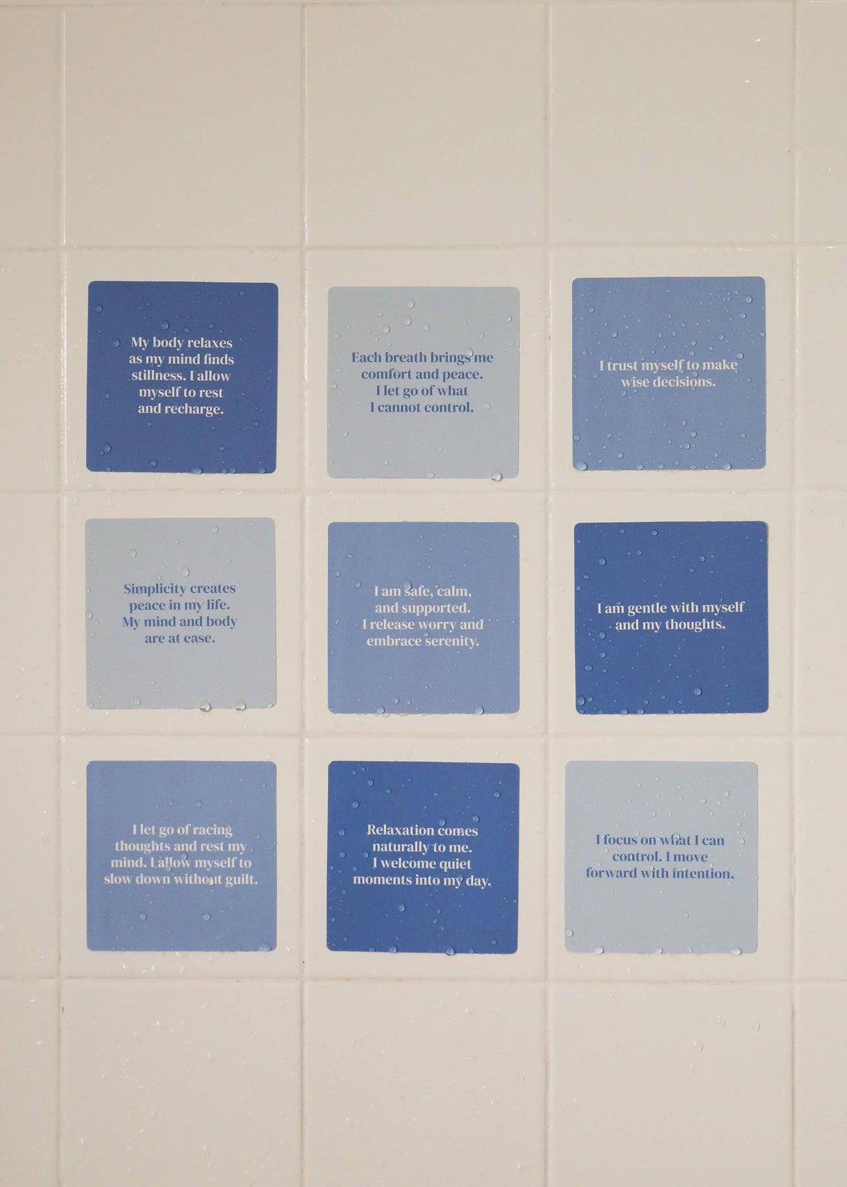Shower Affirmation™ Display Cards - Calm