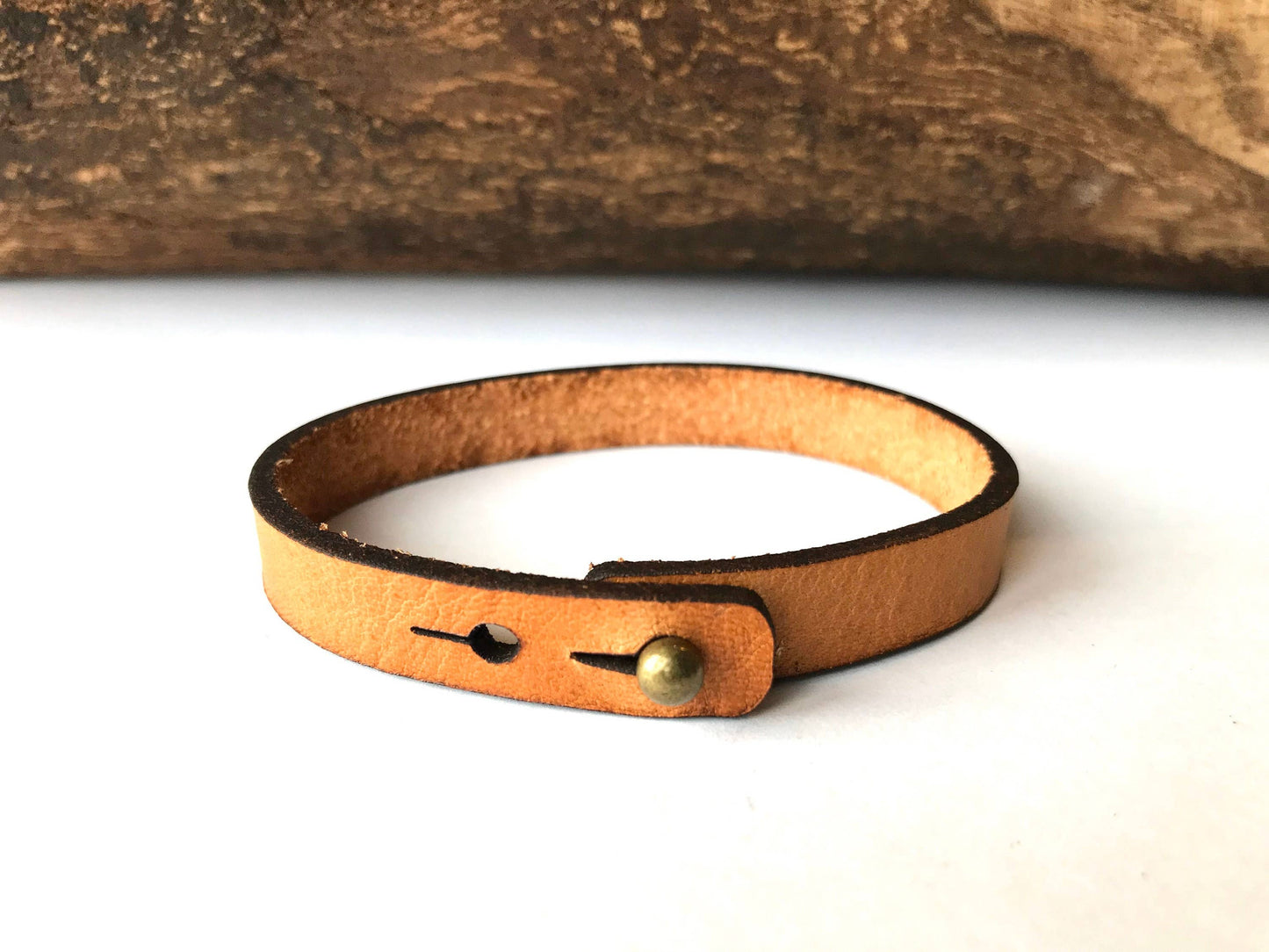 Courageous Thin Leather Bracelet