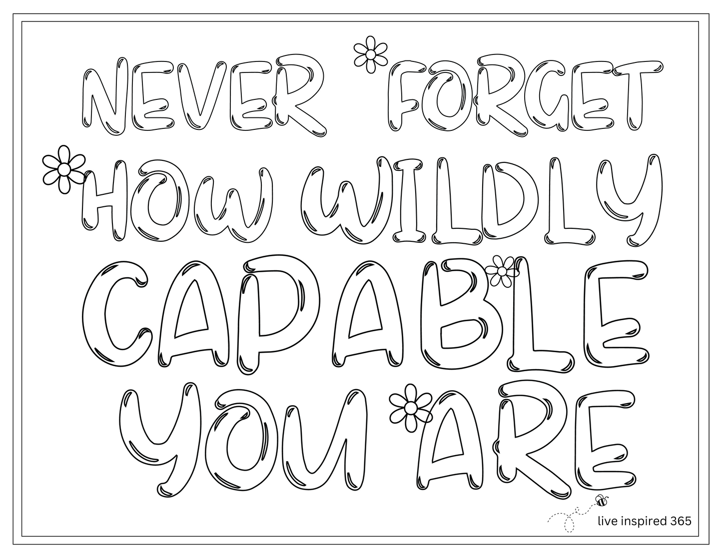 Wildly Capable-Coloring Page