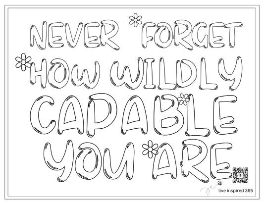 Wildly Capable-Coloring Page