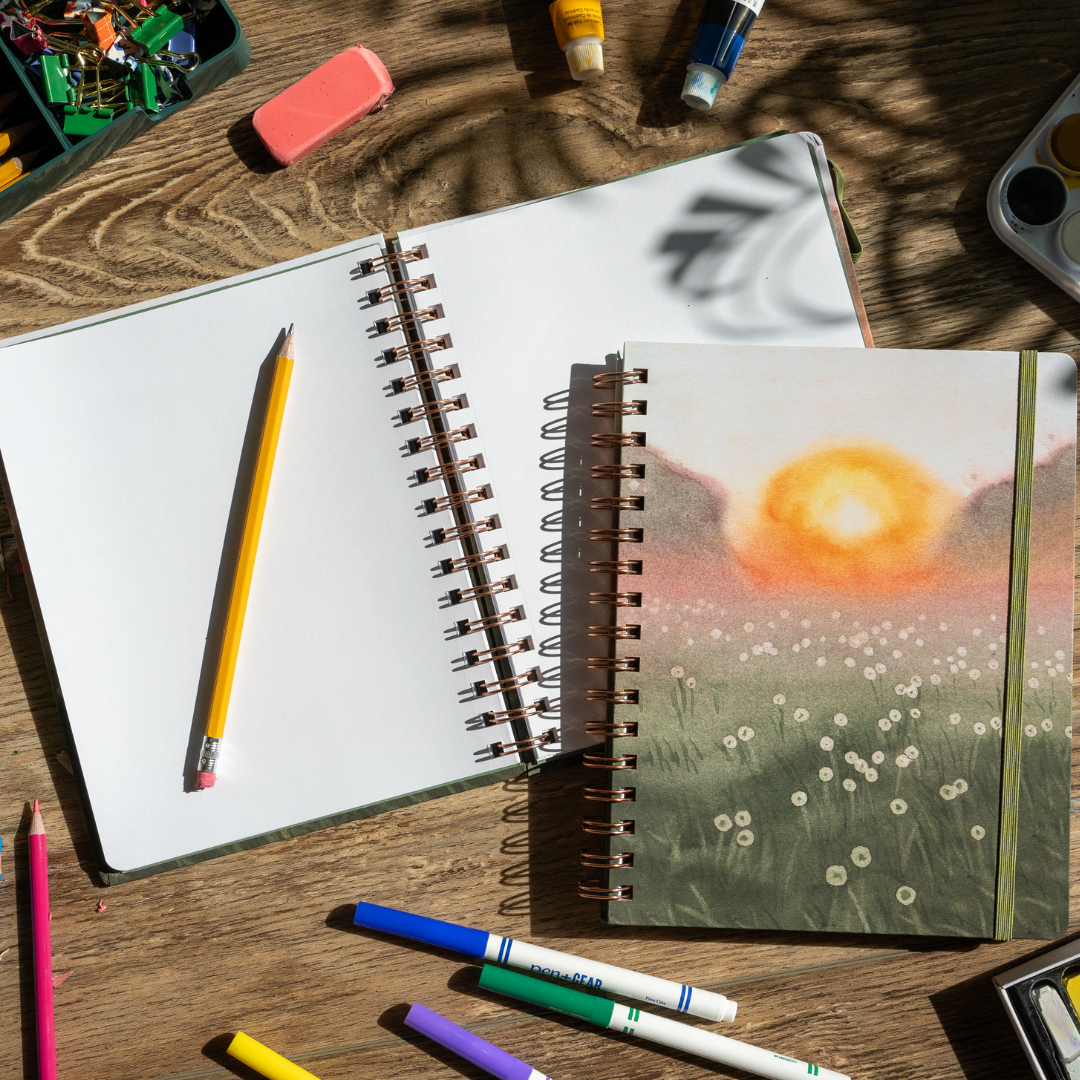 Dewy Morning Hardcover Spiral Sketchbook
