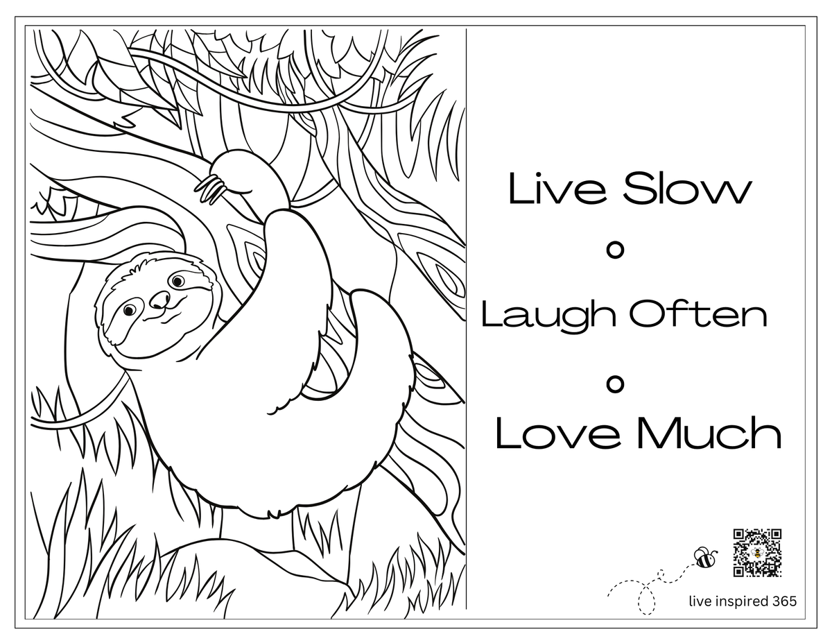 Live Slow-Coloring Page – live inspired 365