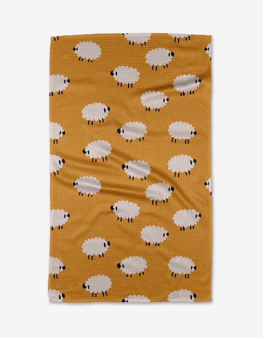 Sheep Geometry Tea Towel