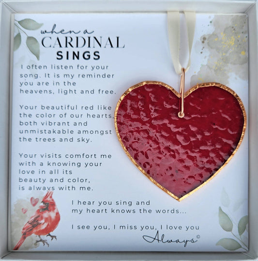 When A Cardinal Sings Memorial  Heart
