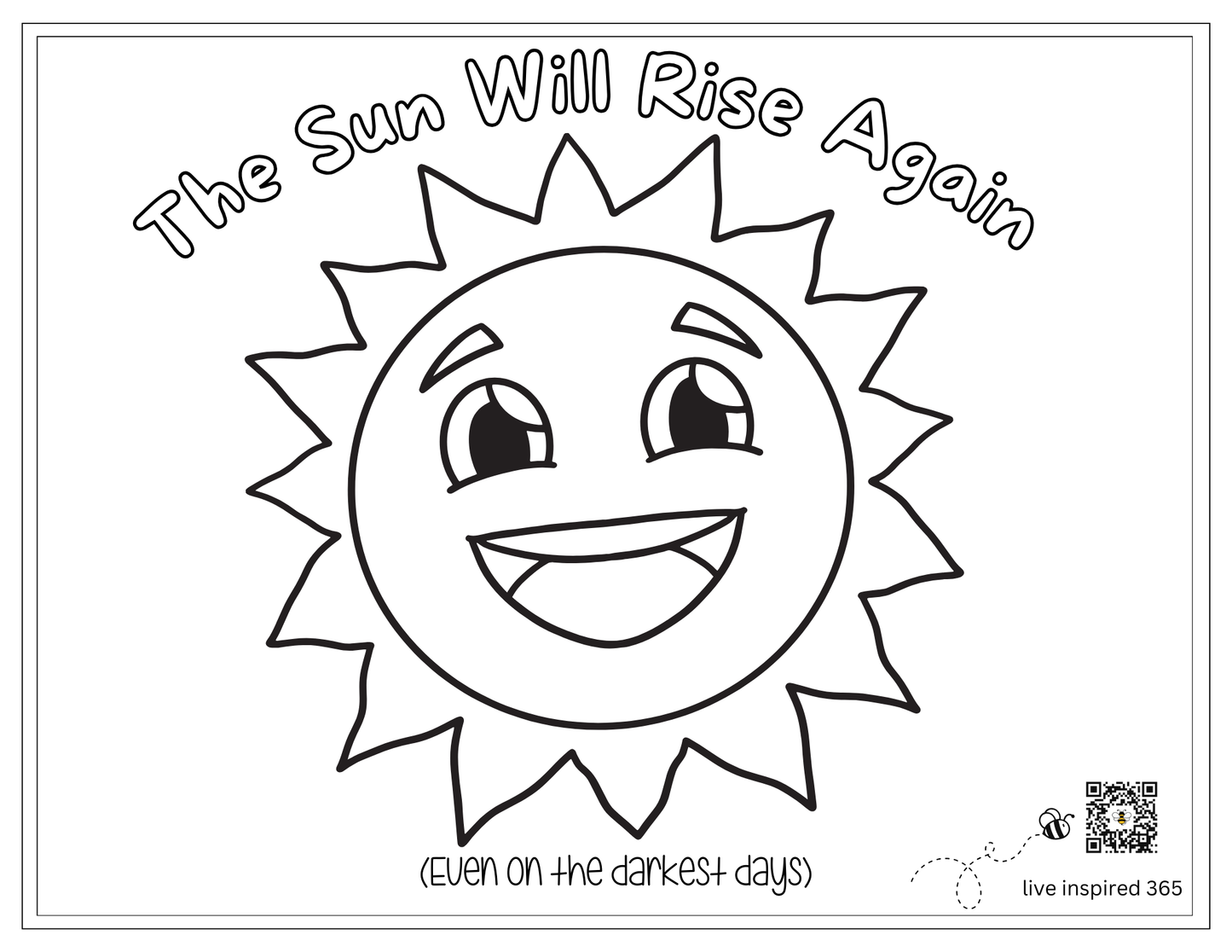Sun Will Rise Again-Coloring Page