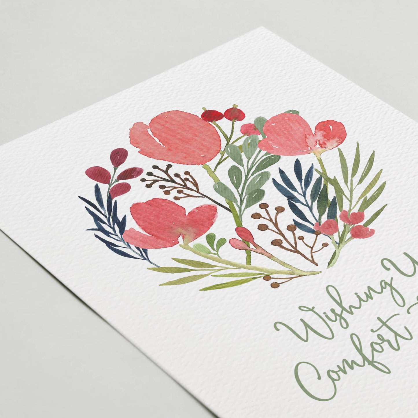 Wishing you comfort & peace | Blank Greeting Card